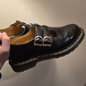 Dr. Martens Black Leather Mary Jane Shoes